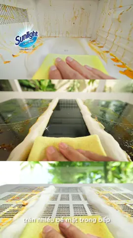 Đánh bay dầu mỡ trên nhiều bề mặt trong bếp với Bọt tuyết Sunlight MỚI.  Bếp từ, bếp điện, lò vi sóng, vỏ nồi cơm/ nồi chiên, máy hút mùi,... đều sạch bóng.  Mua ngay! #SunlightLaubep #SunlightBotTuyet #5giaySachDauMo