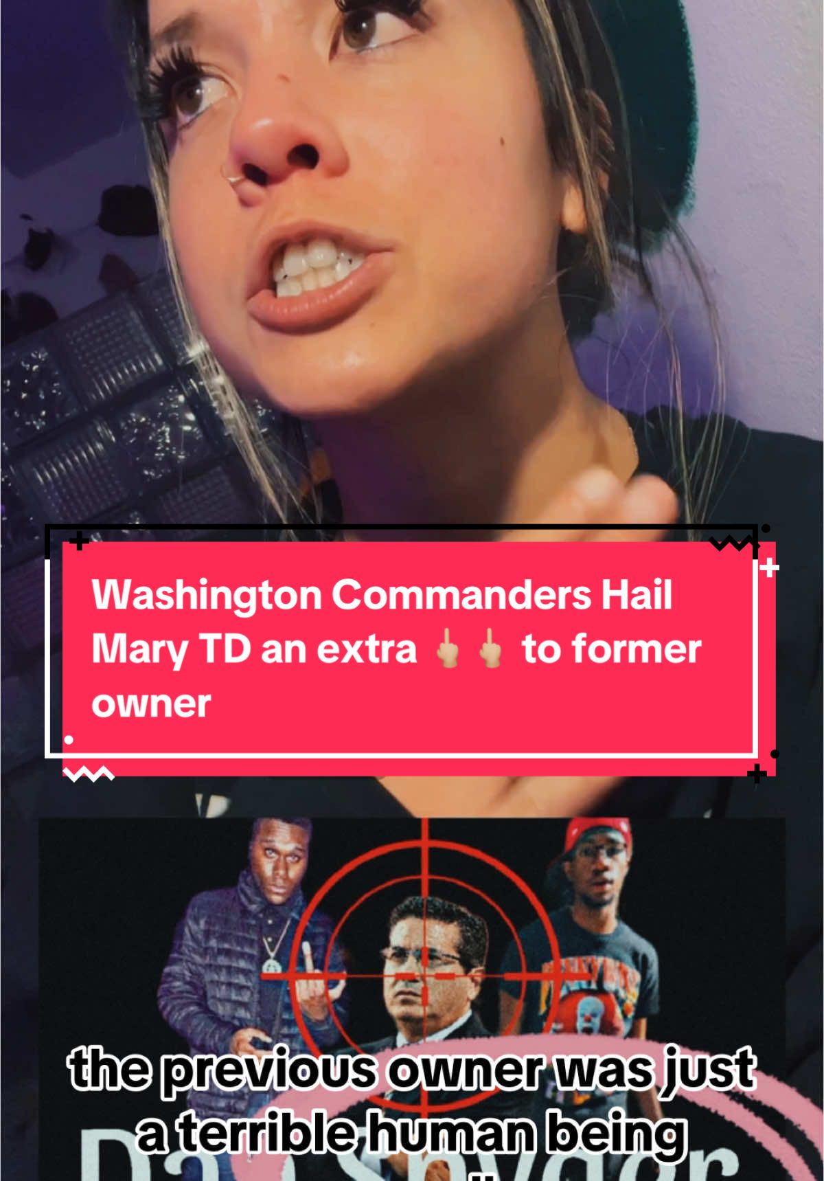 Washington Commanders extra 🖕🏼 to their former owner, Dan Snyder ##nfltiktok##footballtiktok##washingtoncommanders##hailmary##fyp