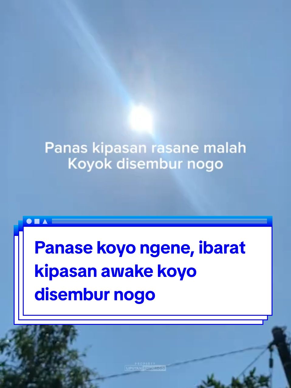 Panase ra umum. Pie ben seger lur?... #ponorogo #panas #cuaca #terkini #liputanponorogo 