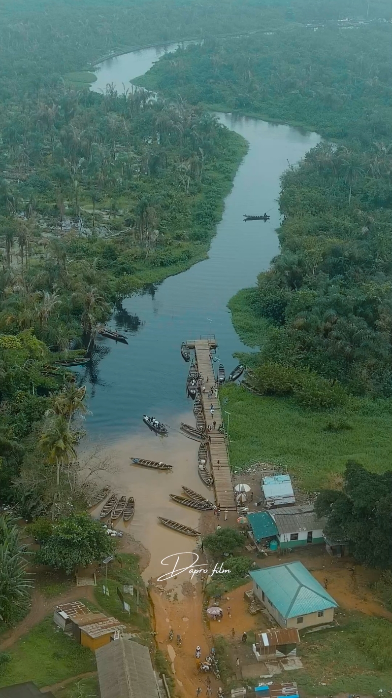 This is a small village in Lagos.. Can you guess where it's located? #daprofilm #aerialview #AutelEvo2 #nigeria #lagos #village #tiktok #viral #fyp #trends 