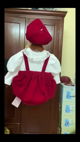 Set yếm body nhung đỏ 3 món, hợp cho bé mặc từ Noel qua Tết và đi tiệc dc luôn 😝 #capcut #xuhuong #thoitrangtreem #setbodysosinh #setbodychobé 