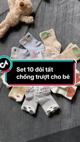 Set 10 đôi tất chống trượt cho bé trai, bé gái từ 0-2 tuổi #bearkids #tat #tattreem #vo #votreem #set10doitatchobe #mevabe #quanaotreem #tiktokshop #tiktokxuhuong 