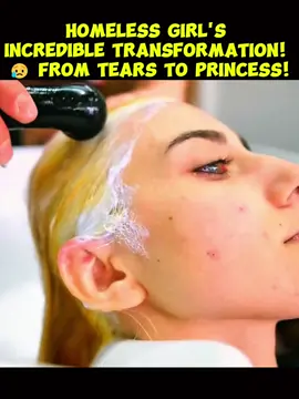 Homeless Girl's Incredible Transformation! 😥 From Tears to Princess! #haircut #hair #pixiecut #fyp #asrm #asrmsounds