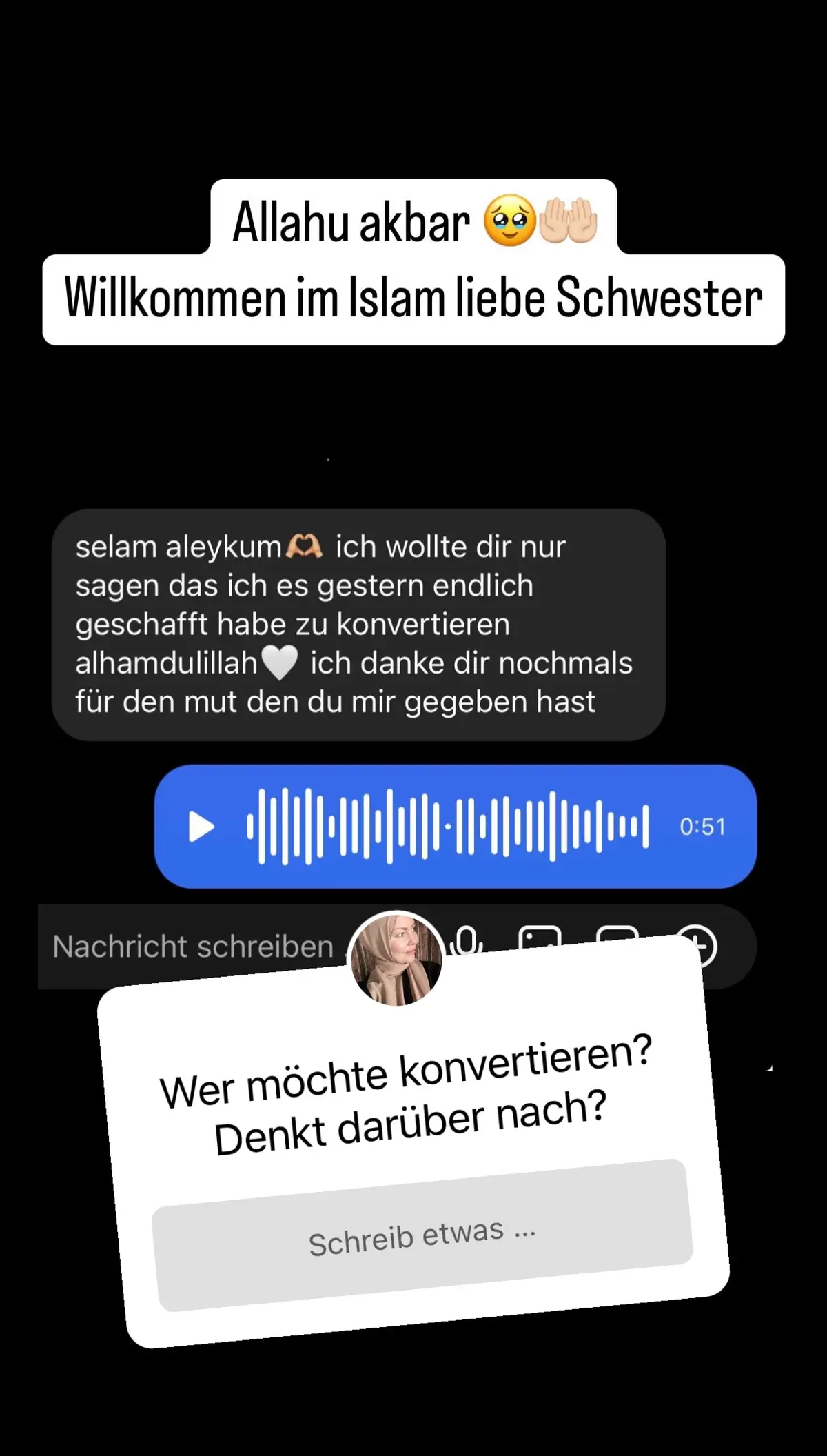 So viele neue Schwestern im Islam…täglich! Schreibt mir gerne auf instagram (Schwestern) solltet ihr hilfe benötigen, Fragen haben! Ich helfe eich gerne. #allah #islam #konvertiert #konvertieren #glaubensbekenntnis #muslima #hijab #abaya #modest #koran #sunnah #deutschland #hannahansen #gott #religion #inspiration 