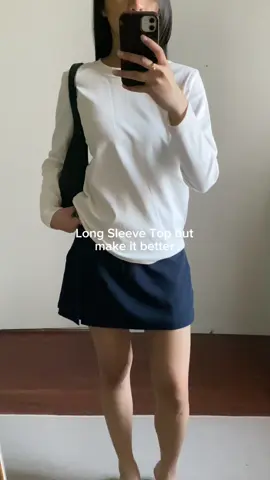 Versatile Long sleeve top! Di styling feminine bisa di styling boyish juga bisa😽🤍✨ #WIBGajian #belilokal #joybasic #fyp #basics #premiumquality #capsulewardrobe #longsleevetop 