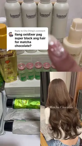 Replying to @Cha Ching dust + matcha chocolate #haircolor #bremodhaircolor 
