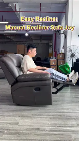 Easy Recline: Manual Recliner Sofa Joy! #ManualRecliner #SingleSofa #Comfort #Relaxation #RecliningSofa #ReclinerSofa #HomeComfort #RelaxationTime #LivingRoomEssentials #HomeRecliner