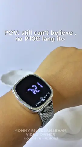 bakit di ka pa bibili , afford na afford mo ang ₱100 pesos dzai !  #watch #magneticstrapwatch #100pesosonly #tiktokfinds 