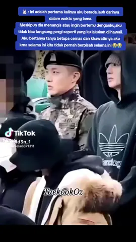 Jungkook menatap kearah taehyung saat dia wamil 🐰 : jika kita mengulurkan tangan,kita akan menemukan satu sama lain disana. jika kamu ada disampingku,aku pasti bisa tertawa dengan tenang. #taekook🐯🐰 #taekook_is_real #fyp 