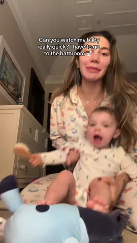 Can you keep an eye on my baby for a sec? 😅🥹 #baby #toddler #canyouwatchmybaby #MomsofTikTok #bathroom #bathroombreak #momlife #momstruggles #momlife  #relatablemom #newmom 