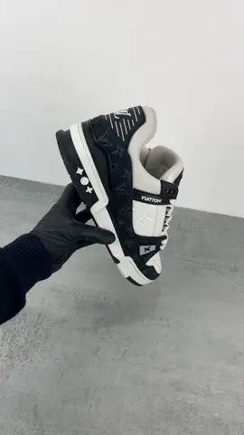 Are these the best luxury sneaker?💬 Louis Vuitton ~ LV Trainer ~ Black Deniem  #sneakers #sneakerhead #streetwear #outfideas #foryou #fashiontiktok #OOTD #unboxing 