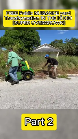 FREE Public NUISANCE yard Transformation IN THE HOOD [SUPER OVERGROWN]