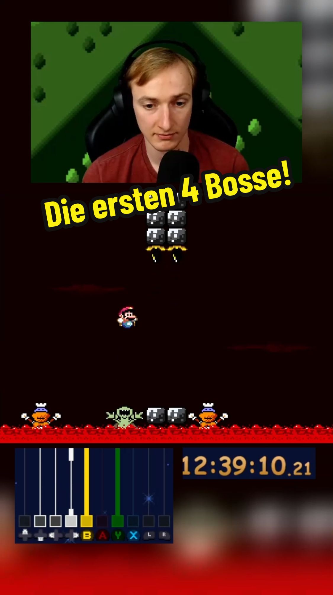 Die ersten 4 Bosse geschafft! Aber es liegt noch viel vor uns! #gaming #supermarioworld #smw #kaizo #mario #retro #retrogaming #streamer #tiktok #tiktokgaming 