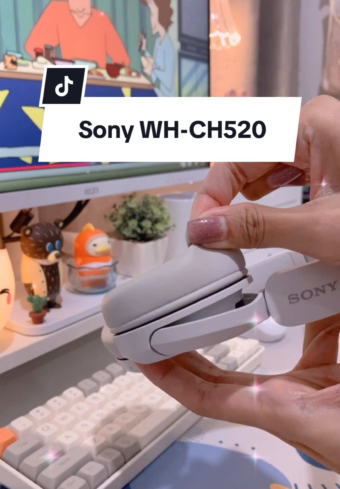 Sony WH-CH520 จริงๆอยากได้สีเบจ แต่สีขาวกูเข้ากับทุกสไตล์ #sonywhch520 #sony 