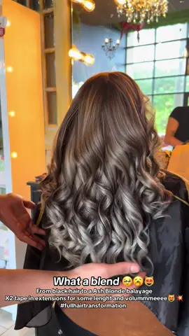 From black to a Ash blonde Balayage x2 Packs of Tape in Extensions for length and Volummmeeeee😍😮‍💨 A Full Hair Transformation 😮‍💨🪞 #tapeinextensions #ashblonde #fullhairtransformation #fullerhair #healthierhair #beautifulblend #balayage 🩷 #durbansalon 