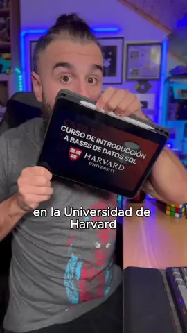 ¿Sabes que puedes estudiar Bases de Datos con SQL Gratis en la Universidad de Harvard? Con este curso online de introducción aprenderás todo lo necesario para trabajar con bases de datos relacionales como MySQL o PostgreSQL → Es gratis (Inscríbete en el curso y selecciona “auditar”) → Desde cero → A tu ritmo → Dura 7 semanas → Videos y material extra Por último... ¿Tiene certificado? Podrás elegir un certificado opcional de finalización, aunque, como siempre, lo más importante es lo que aprenderás durante el curso. ¡Nos vemos en la Universidad de Harvard! #curso #programacion #programadores #sql #database #python 