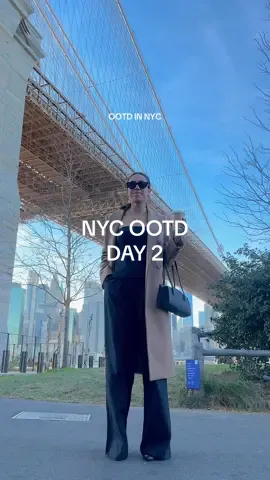 Outfit of the day for our last day in nyc! Gorgeous navy striped set is @HouseofHarlow1960 from @Revolve ❤️‍🔥 also wearing @Aritzia coat, @Freja NYC purse, @jamesmichelle necklace and @SAINT LAURENT sunglasses 🖤 #OOTD #falloutfit #coldweatheroutfit #fallfashion #coatoutfit #nycoutfit #outfitinspo 