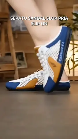 Sepatu sandal slip on pria simpel dan modis.#sandalpria #sepatupria #sepatusandal #wibgajian 