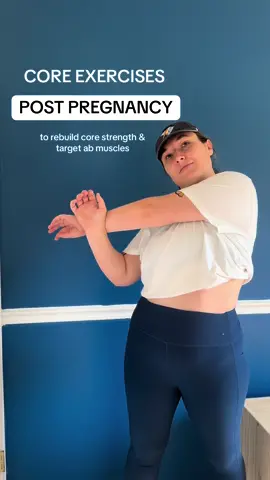 3 core exercises post pregnancy to rebuild core strength & target ab muscles. Check with your doctor before starting any exercises after pregnancy! #postpregnancy #coreworkout #postpregnancyworkout #postpartum 
