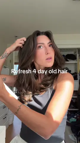 4 day old hair 🫶🏼 #fyp #hairtok #rollerbrush 