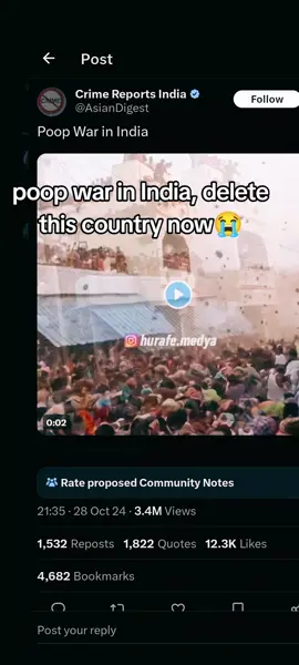 poop war in India 🇮🇳