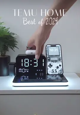 Best all in one clock, charging station. No more endless cords or getting tide up with a mess.  #clockstation #chargingstation #allinone #wirlesschargerstation #chargingbase 