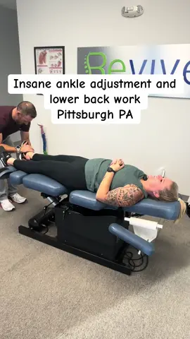 Ankle pain and lower back pain need resolved! #chiropractor #adjustment #chiropracticadjustment 