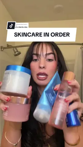 Replying to @@TeeghanRay/Taylor My dkincare routine in order! Hope this helps❤️ #medicube #esthetician #viral #skincareorder #skincareroutine #koreanskincare #foru 