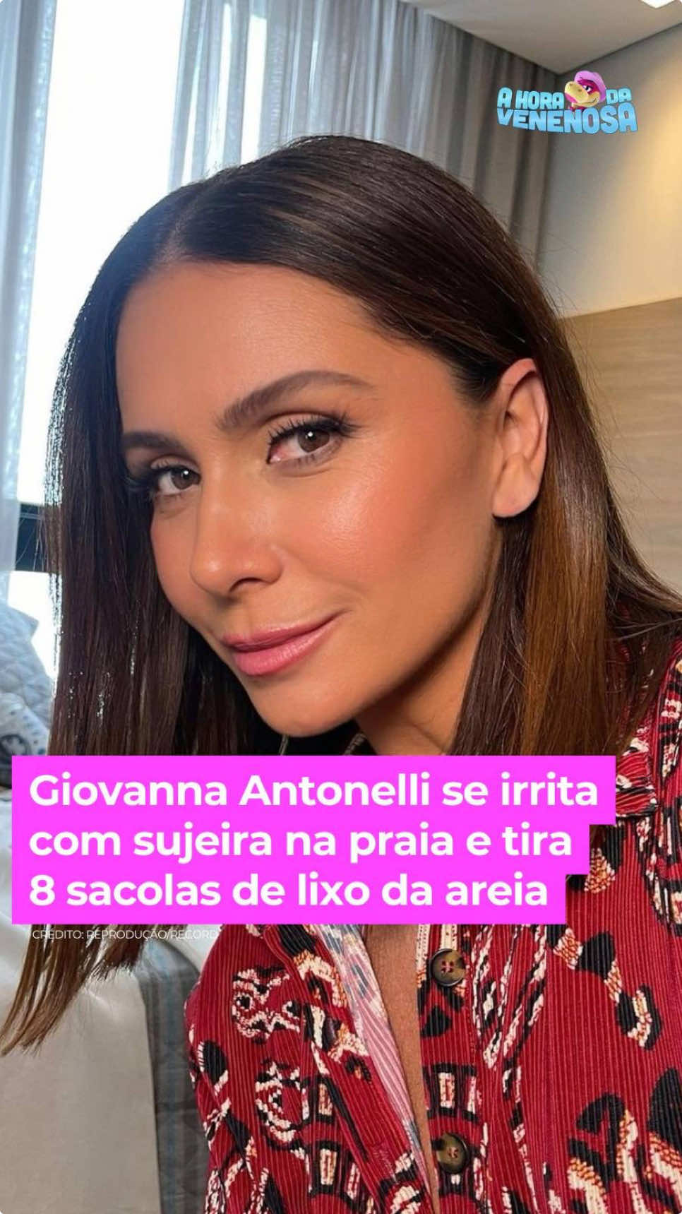 Giovanna Antonelli retirou 8 sacolas de lixo da areia de uma praia no Rio de Janeiro. A atriz e uma amiga fizeram um vídeo para incentivar as pessoas a recolherem seu próprio lixo. Veja! #AHoraDaVenenosa #BalançoGeral #giovannaantonelli 