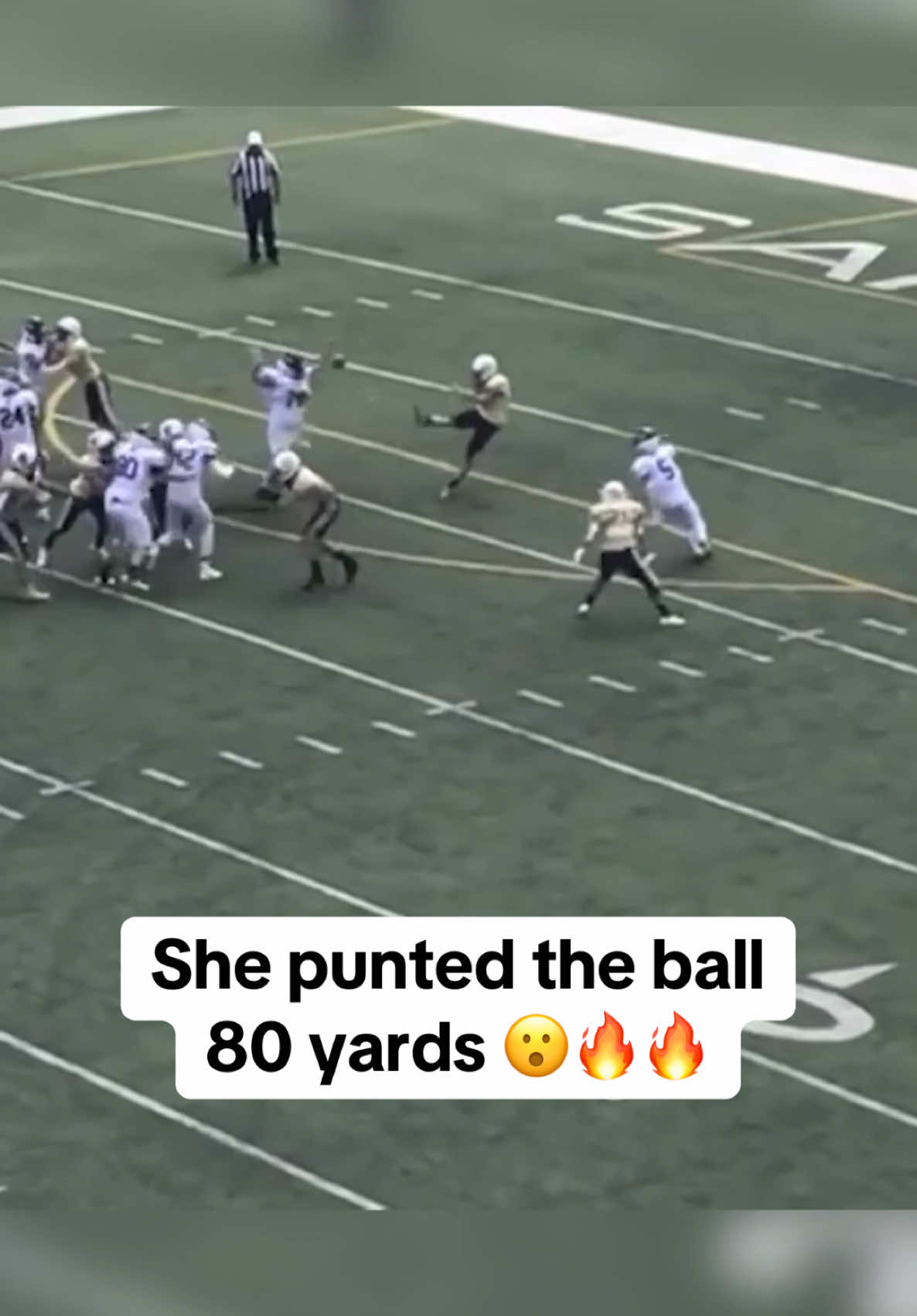 She launched it 🤯🦵 Former Santa Fe HS (NM) punter Molly Wissman is now a Division II goalie at Denver University. #football #punt #womensports #highschoolfootball #athlete