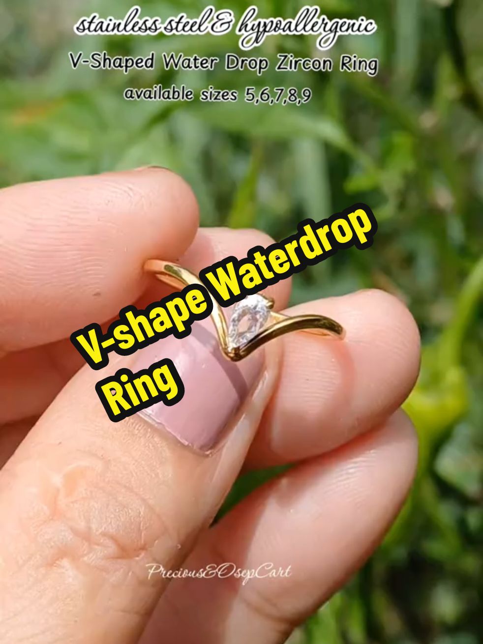 #vshapering #waterdropring #zirconring #waterdropzirconring #ring #rings #fashionaccessories #accessories #forher #ringforwomen 