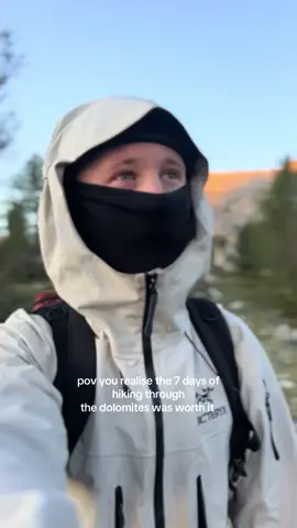 my favourite sunset of the trek 🥰#Hiking #gorpcore #dolomites #mountains #Outdoors #fyp