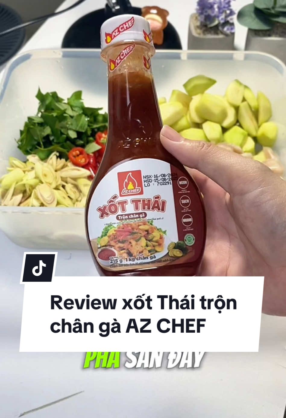 Xốt Thái trộn chân gà pha sẵn nhanh gọn tiện lợi lắm nha #xotthaitronchanga #xotthai #sotthaiazchef #changaxotthai #reviewfood  #foodtiktok #gocreviewcuabichphuong 