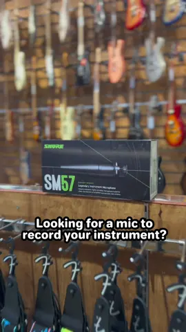 What is the SM57 best suited to? It’s the most popular choice for a professional musician who wants to mic up their amplified or acoustic instrument such as a guitar amp or bass amp, saxophone, trumpet or drums. It is used on stages and in studios around the world.  #wooimusic #guitar #electricguitar #shure #recording #microphone #dynamicmicrophone #instrumentmicrophone #shuresm57 