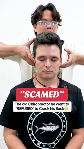 Chiropractor *REFUSED* to Crack his Back Pain ‼️😱 #chiropractor #adjustment #chiropractic 