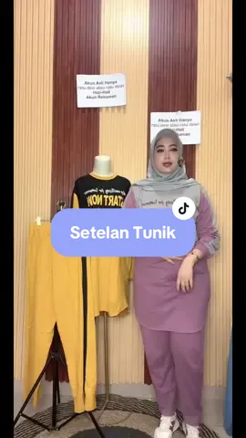 Setelan tunik keren bund🤩 #setelantunik #setelankeren #oneset #onesetkekinian #outfitolahraga 