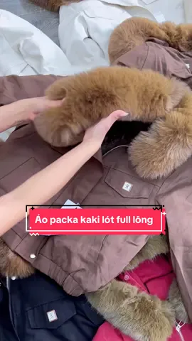 Áo packa kaki lót full lông ấm áp #aopackaquangchau #viralvideo #muadong #aolenquangchau #aokhoac #tet2025 #thoitrangnuhottrend #thoitrangtiktok #aolong 