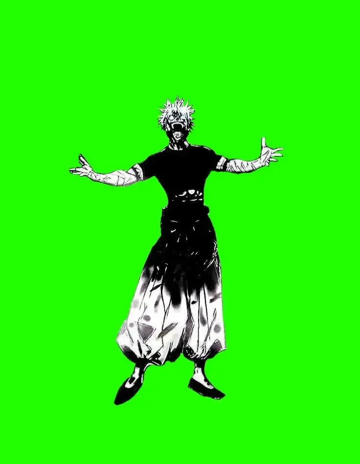 edit için gojo green screen