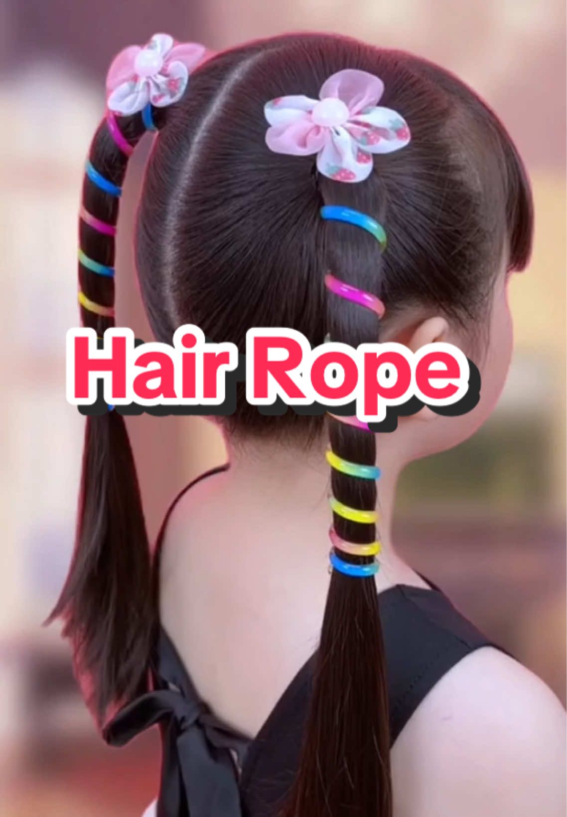Kids Coil Hair Rope Rubber Band #fyp #foryou #foryoupage #hairrope #hairaccessories #ponytail #tiktokshop #tiktokfinds 