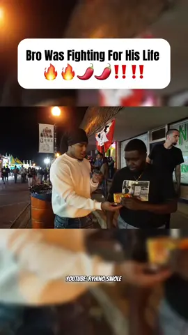 Bro was tweeking 😭😭 YT: Ryhino swole, video called Paying Strangers In The Hood to Eat World’s Hottest Gummy Bear! #fyp #hottestgummybearchallenge #onechipchallege #hottestchipschallenge 