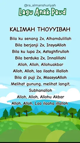 #kalimah thoyyibah #bila ku senang #lagu anak paud 