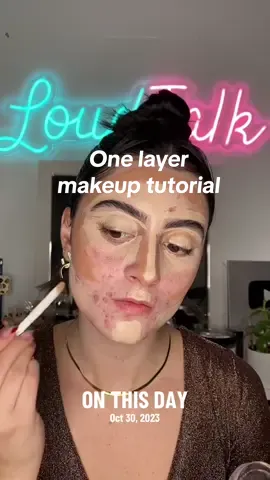 #onthisday TESTED ONE LAYER MAKEUP BY @Krystalkmakeup 🥰❤️ FULL wear teat and tutorial is on my youtube channel 🫶  #acnecoverage #acnemakeup #onelayermakeup #makeuptrend #makeuptutorial #makeuptransformation #beautytips #howtolayeryourmakeup 