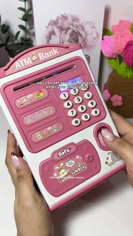 my modern piggy bank with passcode na 🐽💕 #atmbankmachine #miniatmbankmachine #coinbankwithpasscode #piggybank #coinbank #savingmoney #iponchallenge 