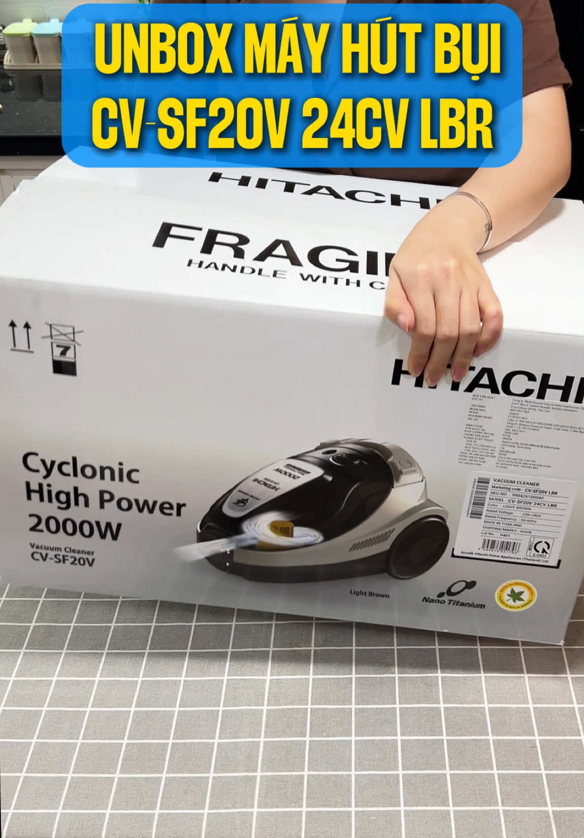 Unbox máy hút bụi siêu bền nhà Hitachi #LearnOnTikTok #WeDream #AnCungTikTok #Hitachi 
