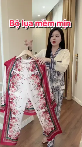 Bộ ngủ lụa dài tay cổ ay sang chảnh #champhanreview #champhan #châmphan #review #dobo #bolua #dobomacnha #pijama #thoitrangmacnha #thoitrangnu #dobocoy #doluaxinh #doboxinh #thoitrang 