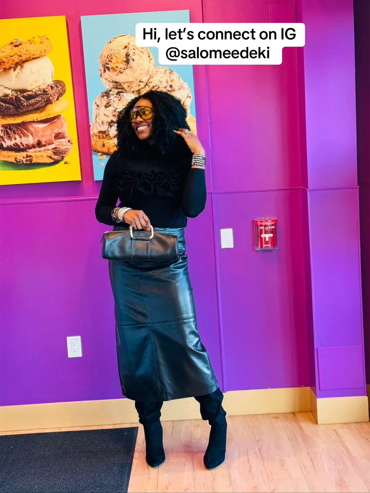 Lets connect on IG its salomeedeki on there  Top @H&M  Ruffle bustier @ZARA  Skirt @Reitmans  Purse @ALDO Shoes  Glasses @SHEINUS  