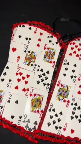 it took me a good couple of hours!  #queenofhearts #halloweencostume #halloween #queenofheartscostume #DIY #cards #crowncard #costume #costumeideas #amazoncorset #armband #spookyseason #halloweenedition 