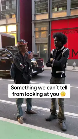 Something we cant tell from looking at you 🤔 #streetinterview #nyc #viral 