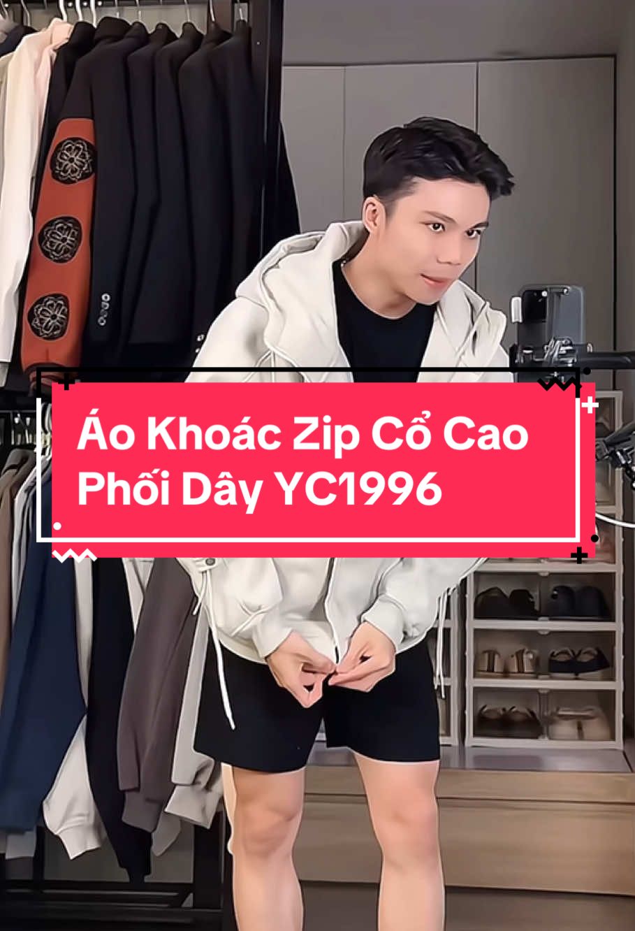 Áo Khoác Zip Cổ Cao Phối Dây YC1996 #nghechuchot #Ox #gocphoido #goclamdep #aoni #aohoodie #aokhoaczip 