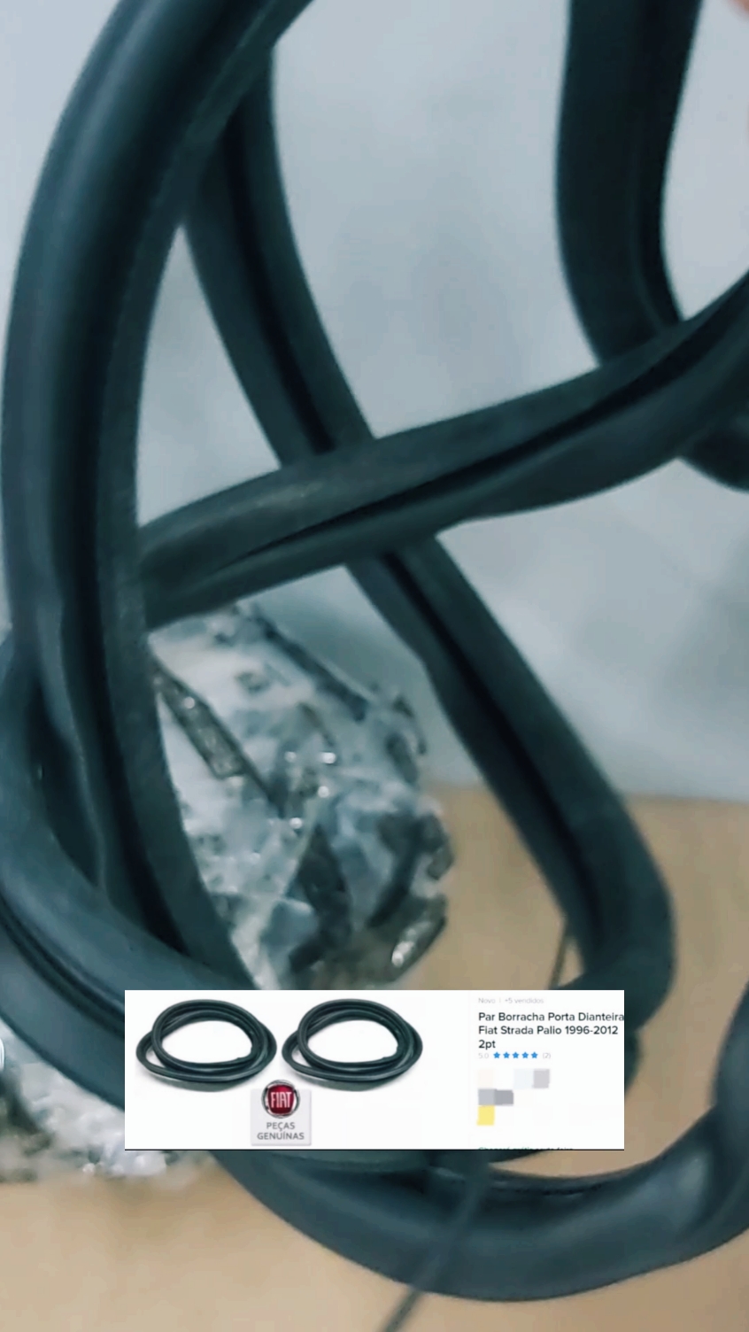 Par de Borrachas da Portas Dianteira Fiat Strada e Palio !!! #borrachadeporta #mopar #fiat 